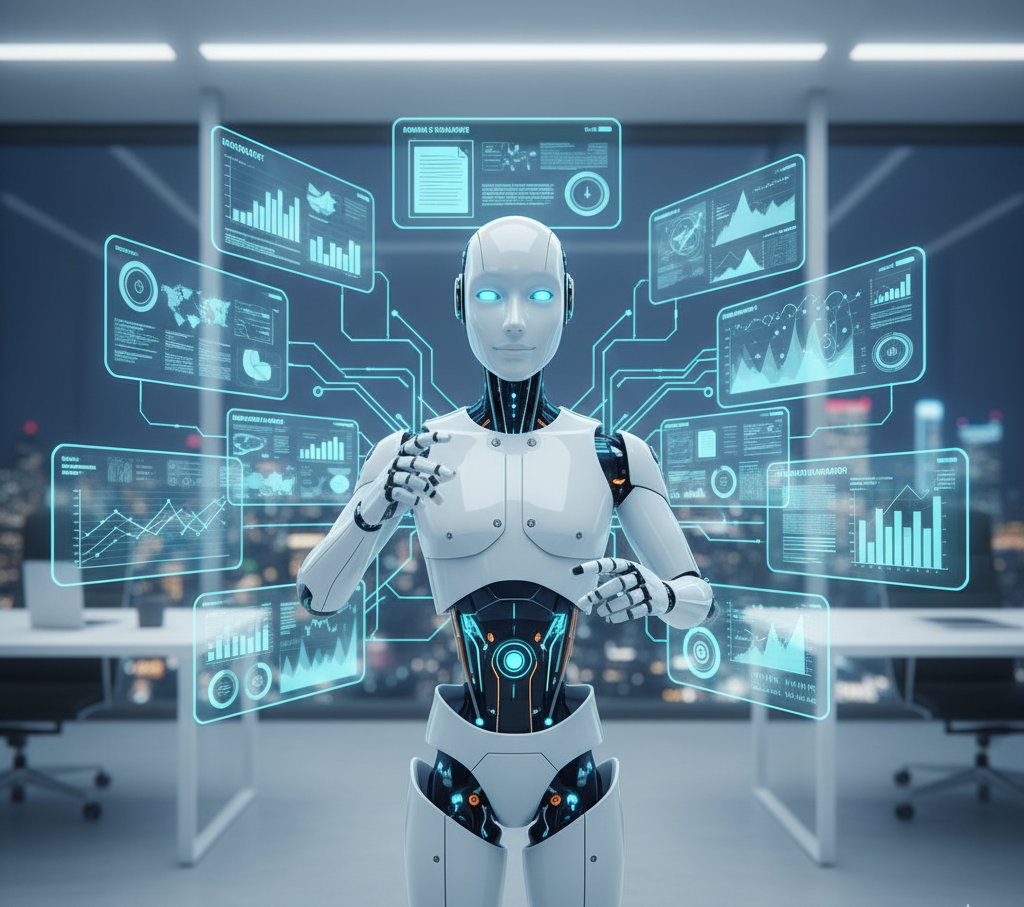 Autonomous AI agent performing tasks