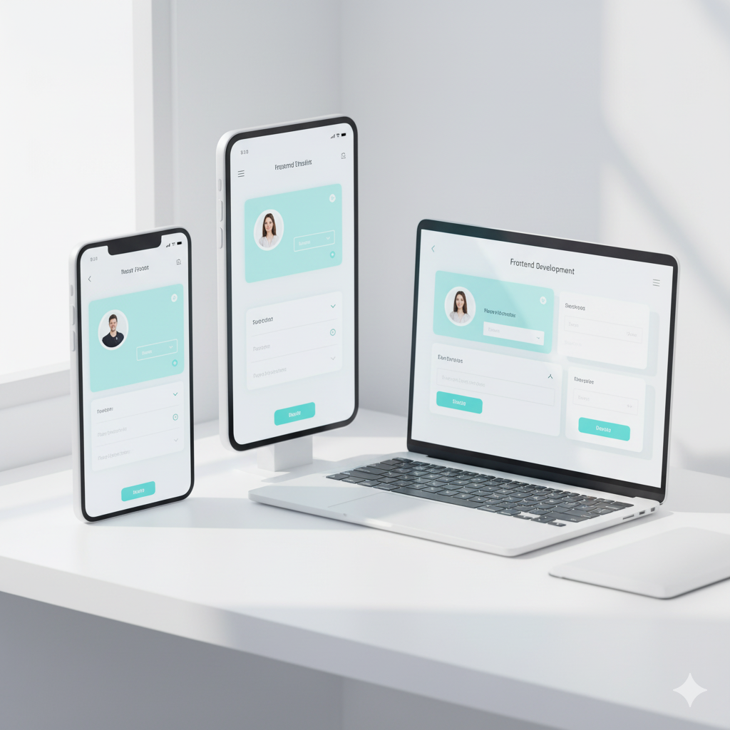 Mobile app frontend design interface